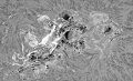 Sluneční chromosféra skupina 3664 - erupce X2 <br/> vyvolala polární záři 